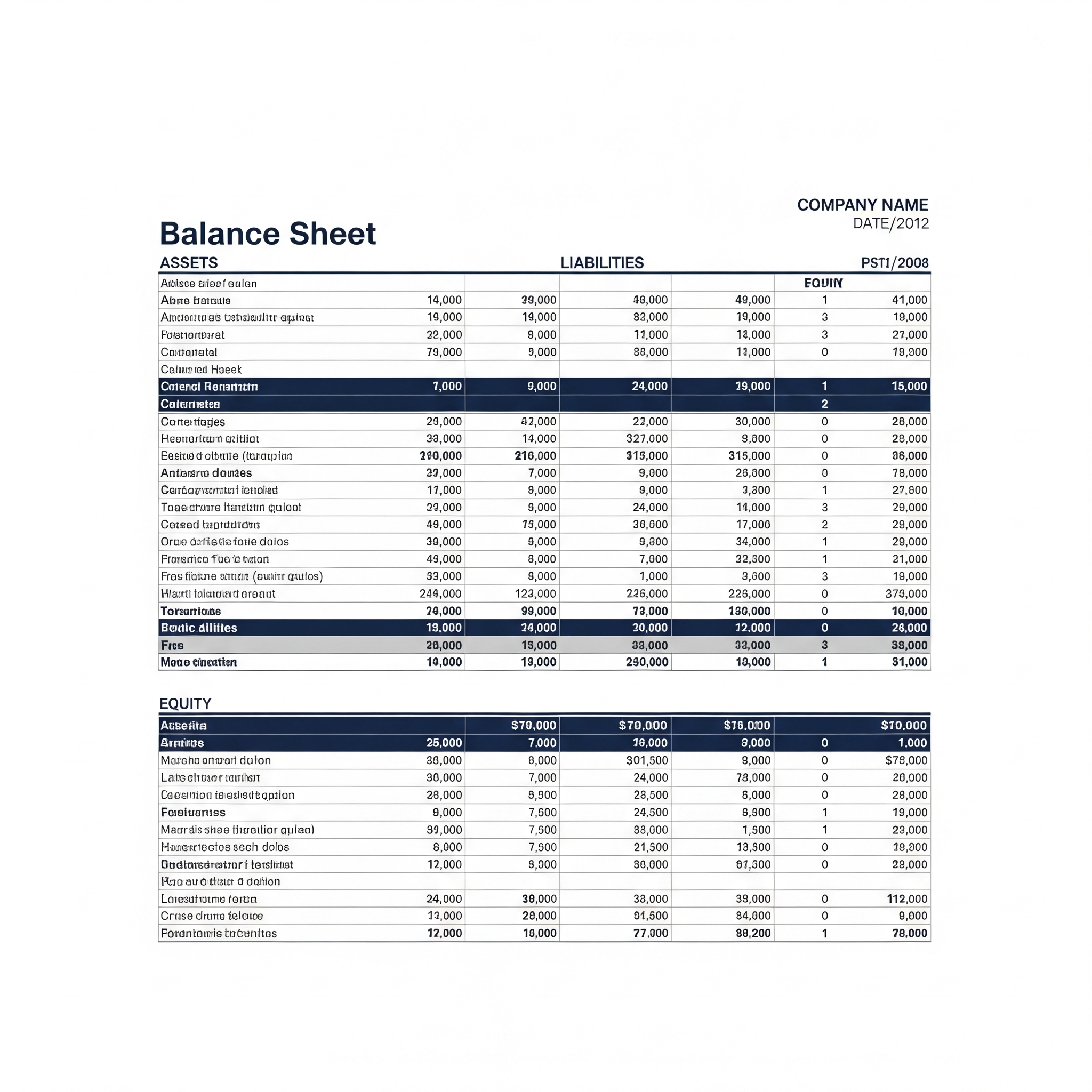 Balance sheet