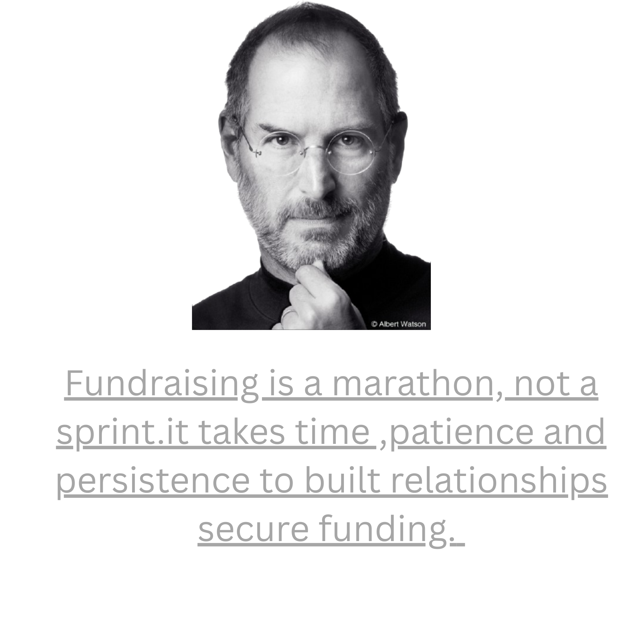 Fundraising is a marathon, not a sprint